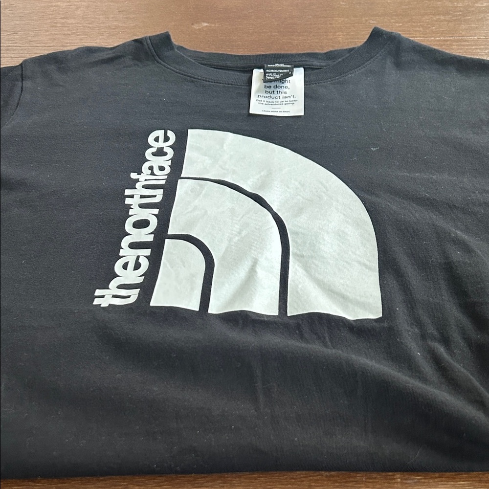 The North Face Black Tee with White Logo